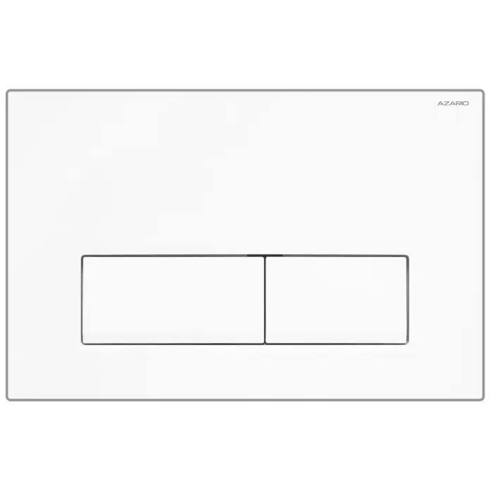 Кнопка смыва AZARIO NEW двойная, пластик, белый глянцевый (AZ-015.01)