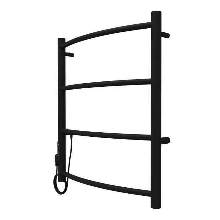 Полотенцесушитель электрический AZARIO Верона 500/600 4 секции, диммер слева, черный (AZ04756B)