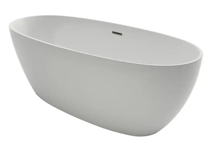 Ванна акриловая Azario DARWIN 1700х750х600 отдельностоящая, в комплекте с сифоном и металлической рамой, цвет белый (DAR17075)