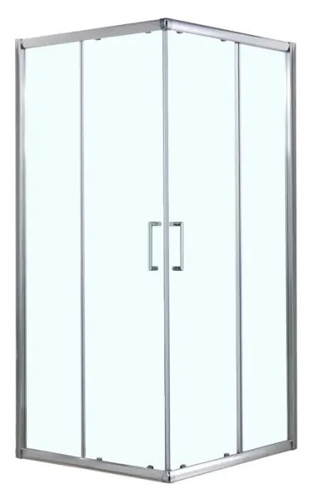 Душевое ограждение Azario GREENWOOD 1000х1000х1950, БЕЗ ПОДДОНА, прозрачное стекло 6 мм, цвет профиля серебро (AZ-NNE1142 1000)