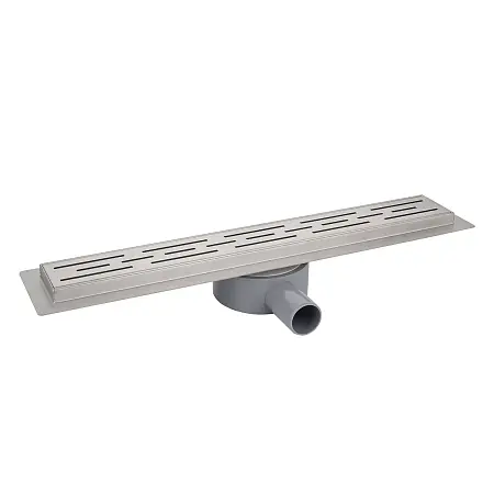 Душевой лоток AZARIO 700 мм, D40(50), 360°, металлическая перфорированная решетка, металлический желоб, комбинированный затвор (AZT3FT01700)