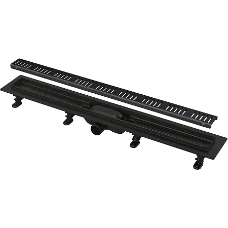 Душевой лоток Alcadrain с черной матовой решеткой (APZ10BLACK-550M)