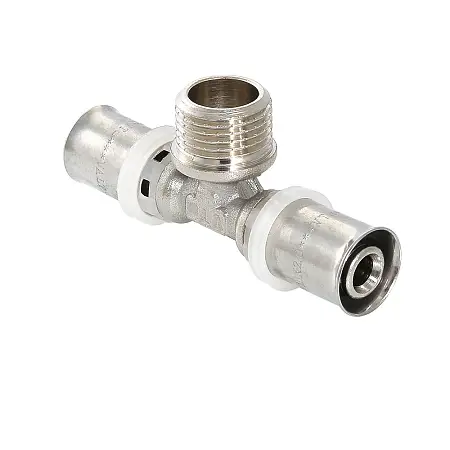 Тройник пресс Valtec с переходом на нар. р. 16х1/2"х16 (VTm.233.N.160416)