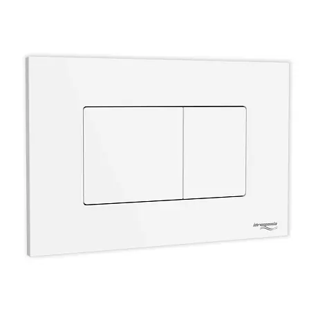 Кнопка смыва IDROSPANIA Noelia двойная, белая матовая (30376)