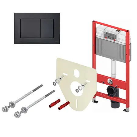 Комплект для установки подвесного унитаза TECEbase 2.0 с панелью смыва TECEnow черная (9400414)