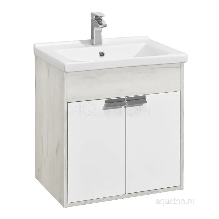 Тумба под раковину AQUATON подвесная, дуб крафт (1A237301FAX10)