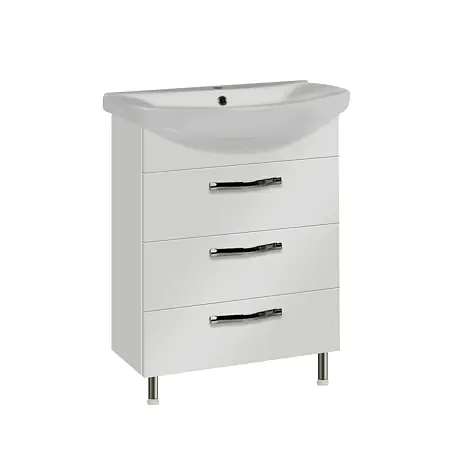 Тумба под раковину AQUATON Ария 65 Н белая (1A123401AA010)