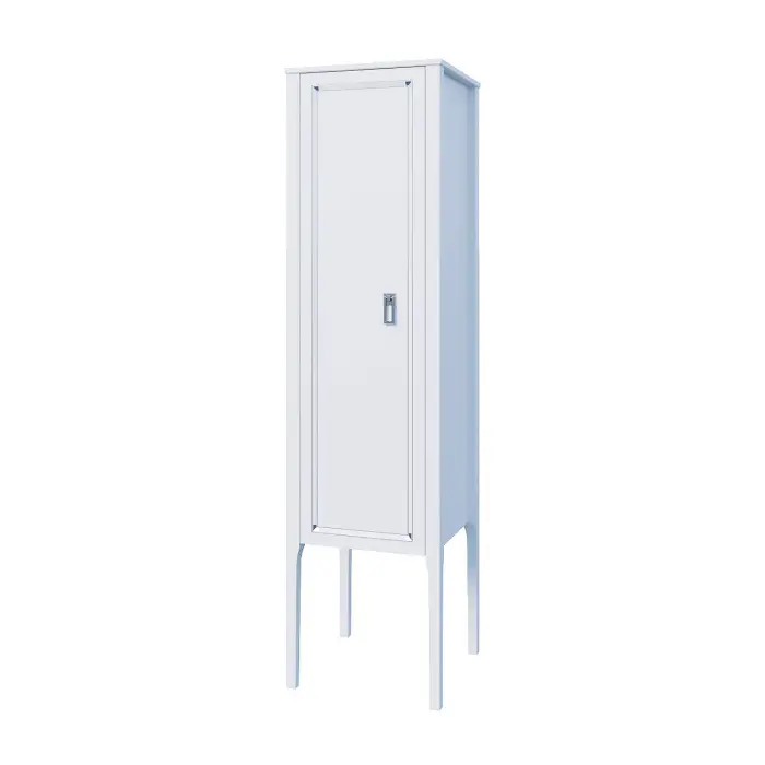 Пенал напольный Azario RIO 460х1800х460 левосторонний, ручка серебро, белый глянцевый (CS00096942)