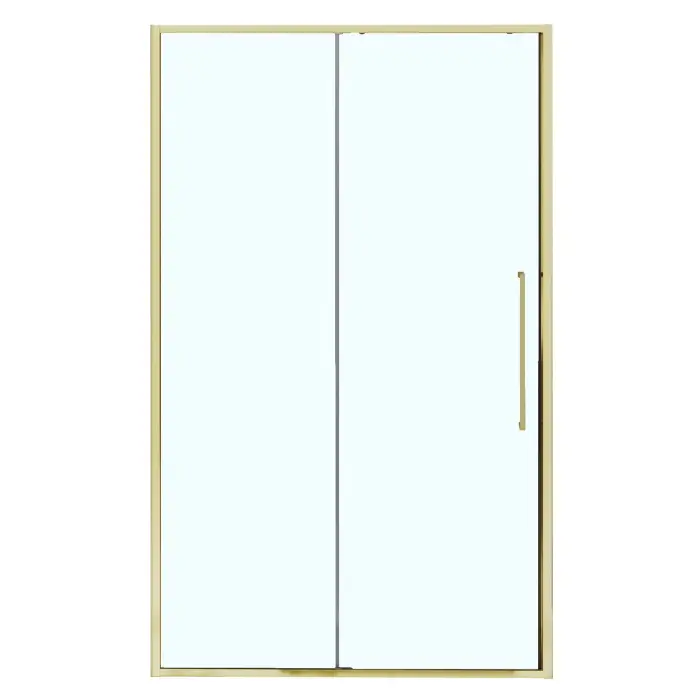 Душевая дверь Azario SHANGHAI 1500х1950 раздвижная, прозрачное стекло 6 мм, профиль брашированное золото (AZ-Y43-150-BGL-CL)