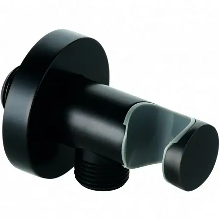 Шланговое подключение Kludi A-Qa с держателем для ручного дужа, черный матовый (6054739-00) 