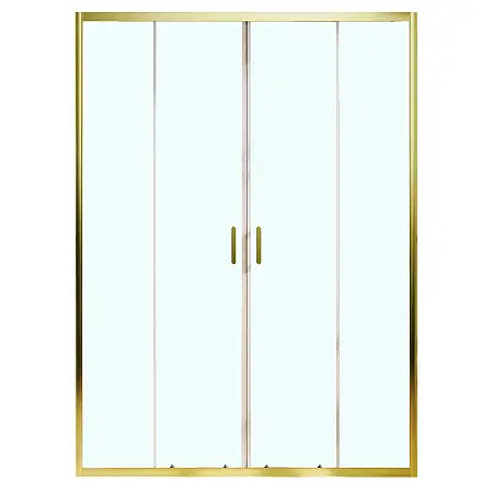 Душевая дверь Azario Токио 1700х1950, прозрачное стекло 6 мм, профиль брашированное золото (AZ-362K2-170-BGL-CL)