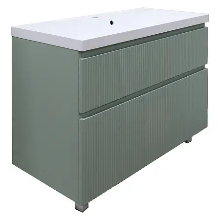 Комплект Тумба Azario Viola 100/2Н 1000х450х850 напольная, с раковиной Астория 100, фисташковый (CS00097145)