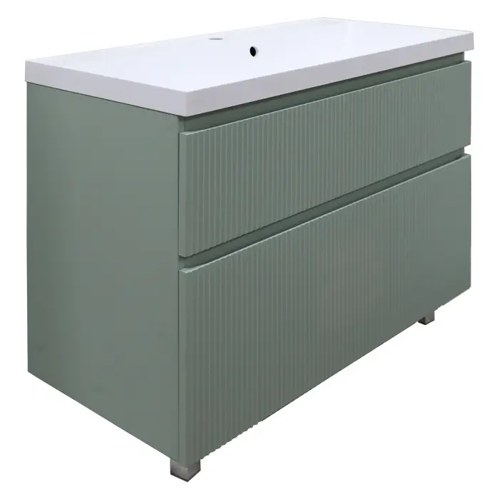 Комплект Тумба Azario Viola 100/2Н 1000х450х850 напольная, с раковиной Астория 100, фисташковый (CS00097145)