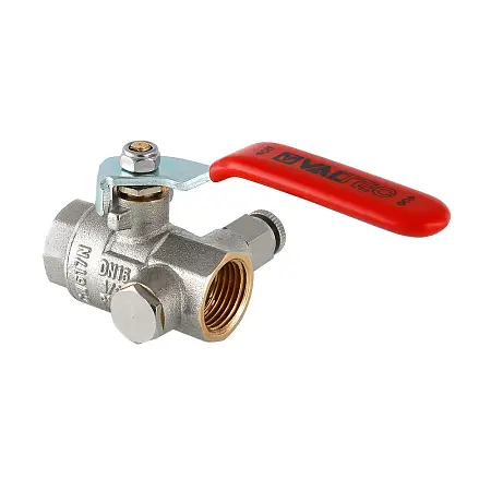 Кран шаровой Valtec BASE с дренажом и воздухоотводчиком 1" вн.-вн. (VT.245.N.06)