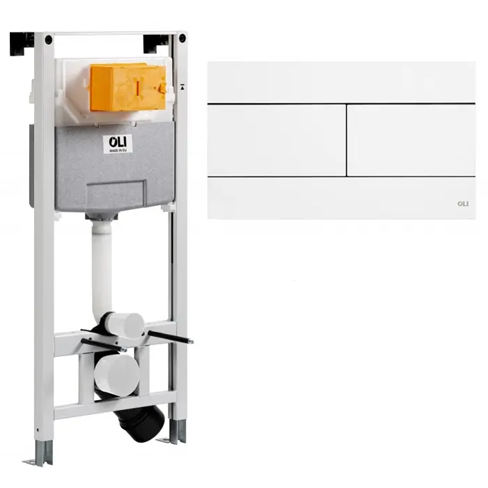 Инсталляция Oli 120 Eco Sanitarblock с белой клавишей смыва (879236mSL01)
