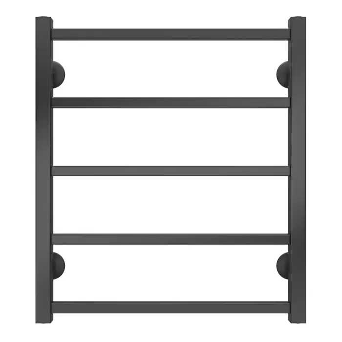 Полотенцесушитель водяной AZARIO ANCONA 500/600 квадрат, 5 секций, нижнее/диагональное подключение, 1/2", графит (AZ83878G)