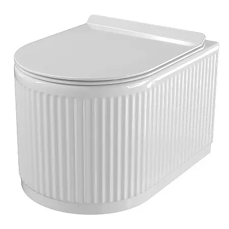 Унитаз подвесной Azario Люстер 520x360x360 безободковый, с системой смыва Tornado, с быстросъемным сиденьем микролифт (AZ-2285)