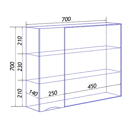 Зеркало Santorini 70 лев_схема